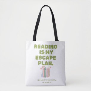 Reading is My Escape Plan - Cozy Book Lover's Desi Tote Bag