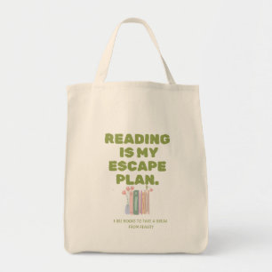 Reading is My Escape Plan - Cozy Book Lover's Desi Tote Bag