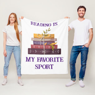 Reading Is My Favorite Sport  Fleece Blanket