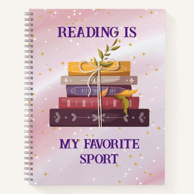 Reading Is My Favorite Sport  Notebook (Front)