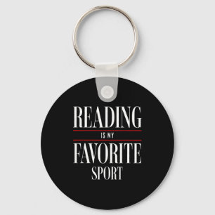 Reading Is My Favorite Srt Book Lover Funny Saying Key Ring