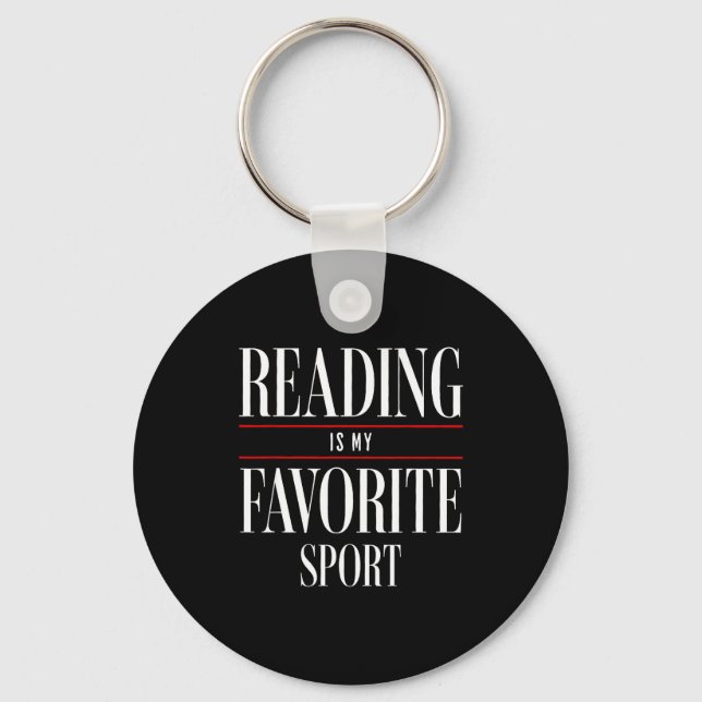 Reading Is My Favorite Srt Book Lover Funny Saying Key Ring (Front)