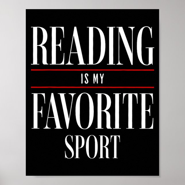 Reading Is My Favorite Srt Book Lover Funny Saying Poster (Front)