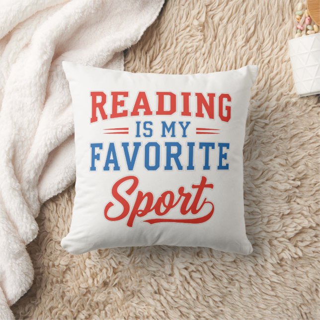 Reading Is My Favourite Sport Cushion (Blanket)