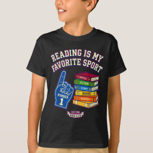 Reading is my favourite sport foam finger book T-Shirt