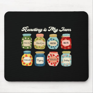 Reading Is My Jam Book Lover Teacher Student Liter Mouse Mat