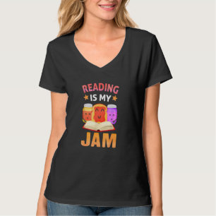 Reading Is My Jam Funny I Love To Read Books 2 T-Shirt