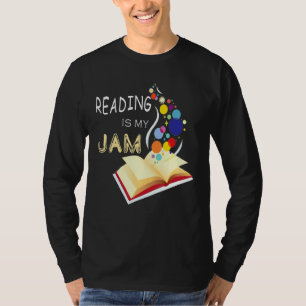 Reading Is My Jam Funny I Love to Read Books T-Shirt