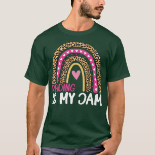Reading Is My Jam Leopard Rainbow, Book Lover T-Shirt