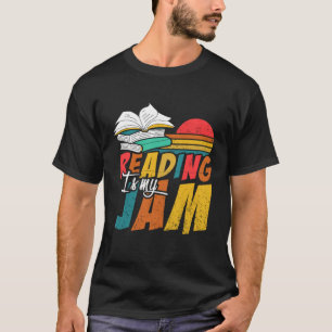 Reading is my Jam retro vintage Cute Teacher Libra T-Shirt