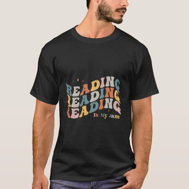 Reading Is My Jam Science Of Reading Funny Men Wom T-Shirt (Front)