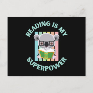 reading is my superpower postcard