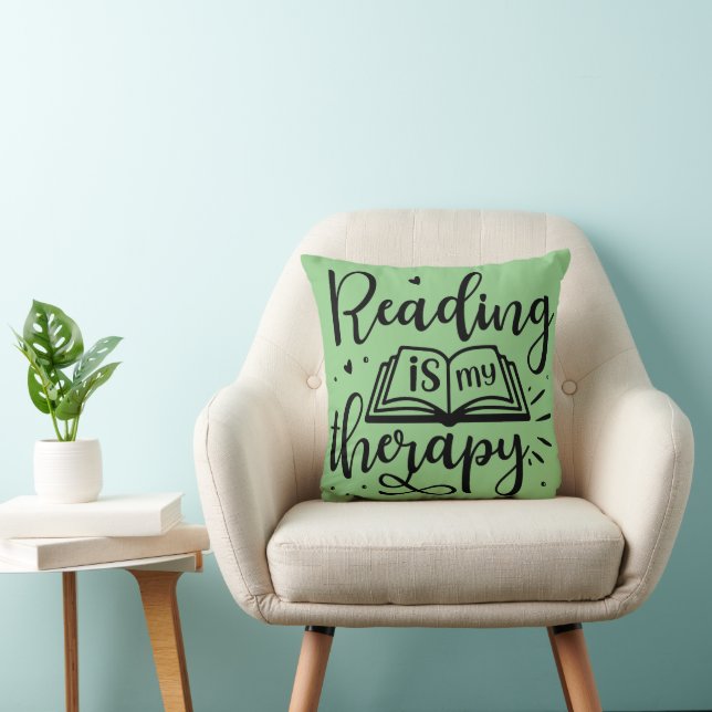 Reading is My Therapy Book Lover Cushion (Chair)