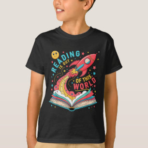 Reading is out of this world astronaut space book T-Shirt