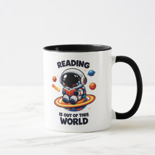 Reading is out of this world mug