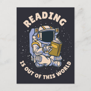 Reading Is Out Of This World Postcard