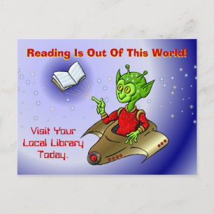 Reading Is Out Of This World Postcard