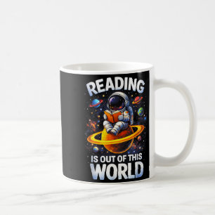 Reading is out of this world shirt funny space coffee mug