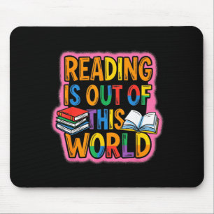 Reading is out of this world space astronaut  mouse mat