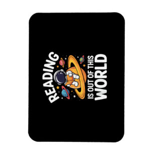 Reading is Out of This World Space Funny Books Lov Magnet
