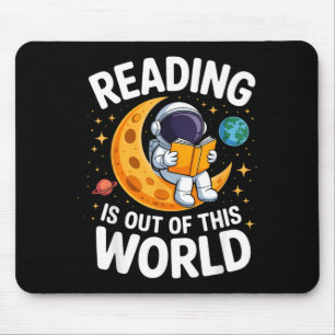 Reading is Out of This World Space Funny Books Mouse Mat