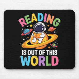 Reading is Out of This World Space Funny Books Mouse Mat