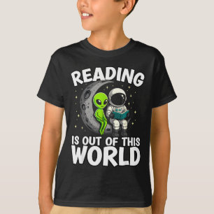Reading is out of this world space funny books T-Shirt