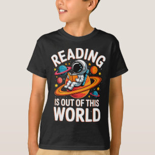 Reading is out of this world space funny books T-Shirt