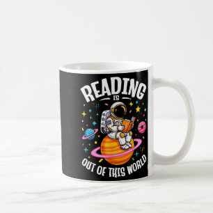 Reading is out of this world space reading coffee mug