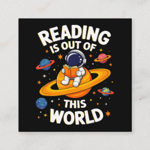 Reading Is Out Of This World Square Business Card
