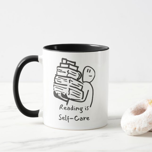 Reading Is Self-Care Combo Mug for Book Lovers (With Donut)