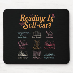 Reading Is Self Care Mental Health Read More Book Mouse Mat