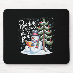 Reading Is Snow Much Fun Christmas Books Snowman B Mouse Mat
