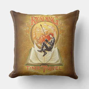 Reading is Time Travel Cushion