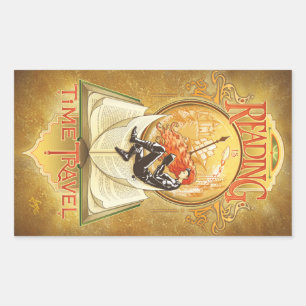 Reading is Time Travel Rectangular Sticker
