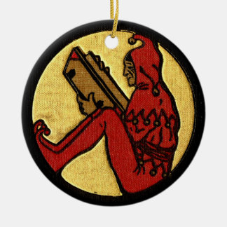 Reading Jester Ceramic Tree Decoration
