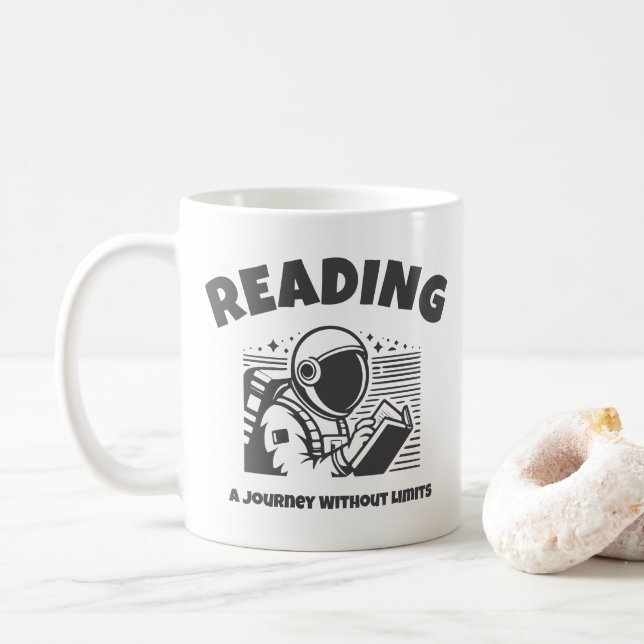 Reading Journey Without Limits - Personalise Coffee Mug (With Donut)