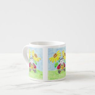 Reading ladybug espresso mug