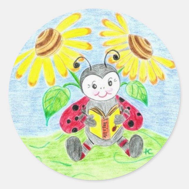 Reading ladybug stickers (Front)