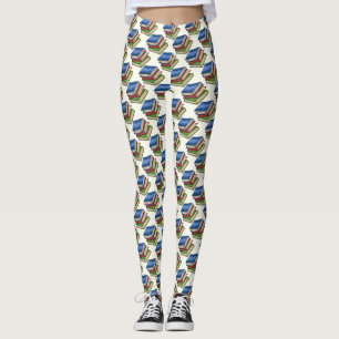 Reading Library Book Stack Librarian Bibliophile Leggings