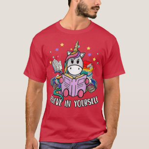 Reading Library Unicorn Read Books Lover Reader Gi T-Shirt