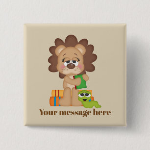 Reading lion add name or message button