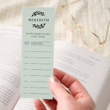Reading List with Dates Personalised Name