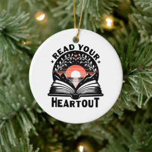 Reading Lover Read Your Heart Out Book Nerd Ceramic Tree Decoration