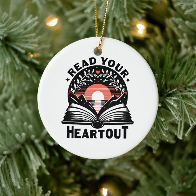 Reading Lover Read Your Heart Out Book Nerd Ceramic Tree Decoration (Tree)