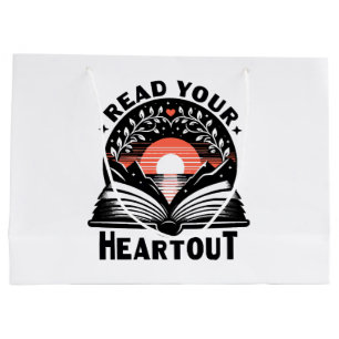 Reading Lover Read Your Heart Out Book Nerd Large Gift Bag