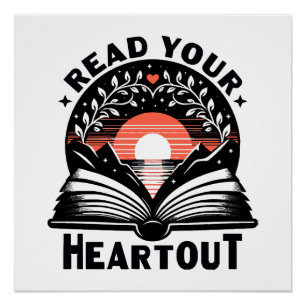 Reading Lover Read Your Heart Out Book Nerd Poster