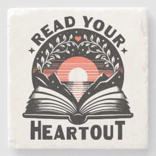 Reading Lover Read Your Heart Out Book Nerd Stone Coaster