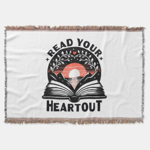 Reading Lover Read Your Heart Out Book Nerd Throw Blanket