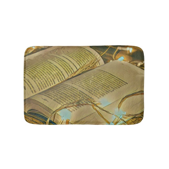 Reading Lovers Gift For Librarian Bath Mat (Front)